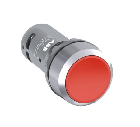 1SFA619100R3041, CP1-30R-01 – PULSADOR COMPACTO RASANTE METALICO ROJO, 1NC, DIAM. 22MM