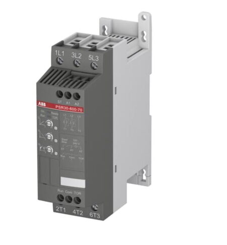 1SFA896109R7000, PSR30-600-70 – ARRANCADOR SUAVE ELECTRONICO 10HP(7.5KW)/230VAC – 20HP(15KW)/440VAC, 30A 1SFA896109R7000, PSR30-600-70 – ARRANCADOR SUAVE ELECTRONICO 10HP(7.5KW)/230VAC – 20HP(15KW)/440VAC, 30A