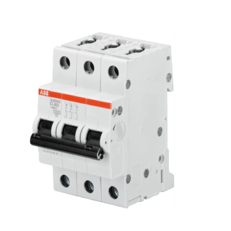 2CDS273001R0024, S203M-C2 – INT. TERMOMAGNETICO 3X2A 25KA/230VAC, RIEL DIN