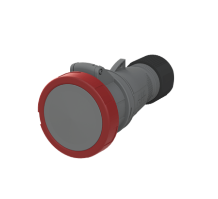 2CMA101150R1000, 332EC6W – TOMACORRIENTE INDUSTRIAL AEREA 32A 3P+T 380-415VAC, COLOR ROJO 6H, IP67