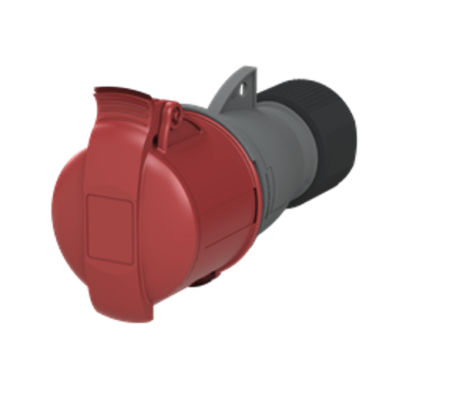 2CMA102051R1000, 432EC6 – TOMACORRIENTE INDUSTRIAL AEREA 32A 3P+N+T 380-415VAC, COLOR ROJO 6H, IP44 2CMA102051R1000, 432EC6 – TOMACORRIENTE INDUSTRIAL AEREA 32A 3P+N+T 380-415VAC, COLOR ROJO 6H, IP44
