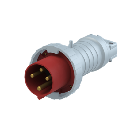 2CMA166786R1000, 363P6W – ENCHUFE INDUSTRIAL 63A 3P+T 380-415VAC, COLOR ROJO 6H, IP67