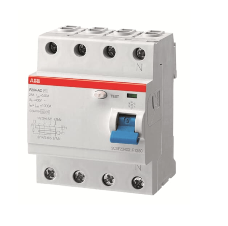 2CSF204005R3250, F204 AC – INT. DIFERENCIAL 4X25A 300MA