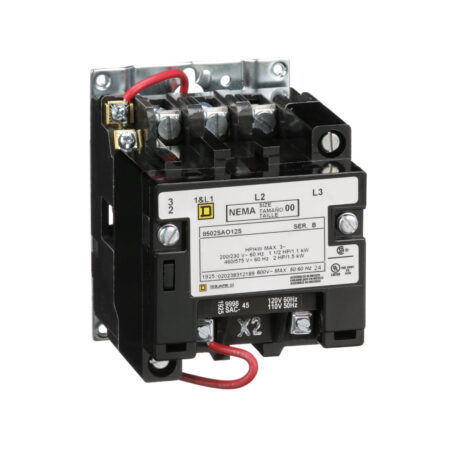 8502SAO12V02S, CONTACTOR 9A, BOB. 120VAC, NEMA TAM. 00