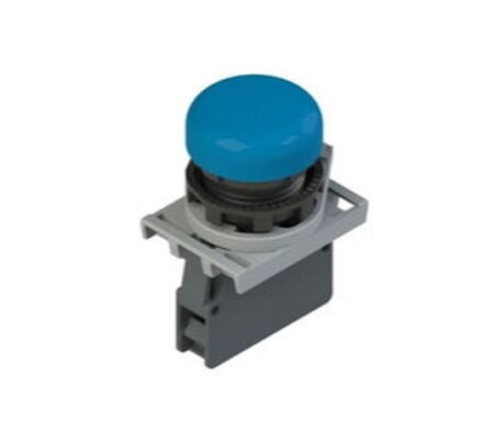 E2AC-DXBC0408, PULSADOR MODULAR LUMINOSO AZUL, 1NA, LED 12-30VAC/DC