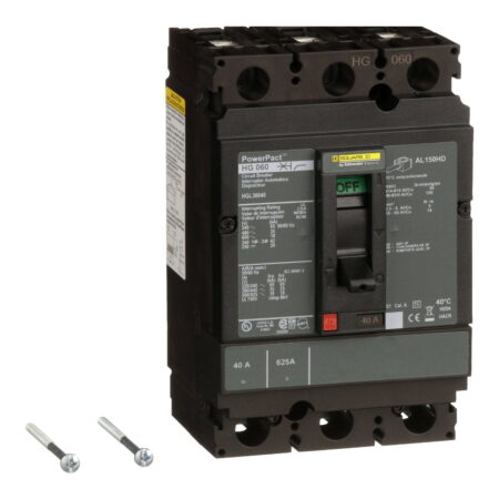 HJL36040, INT. CAJA MOLDEADA POWERPACT H TRIF. FIJO 40A, 100KA/240VAC, 65KA/480VAC