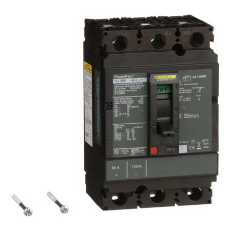 HJL36060, INT. CAJA MOLDEADA POWERPACT H TRIF. FIJO 60A, 100KA/240VAC, 65KA/480VAC