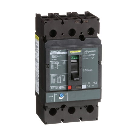 JGL36225, INT. CAJA MOLDEADA POWERPACT J TRIF. FIJO 225A, 65KA/240VAC, 35KA/480VAC
