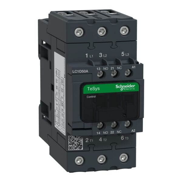 LC1D50ABBE. CONTACTOR 50A 24VDC