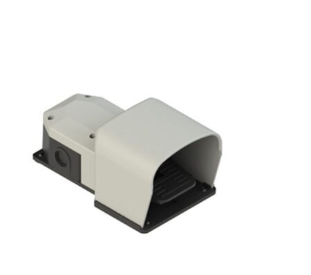 PX 40200, PEDAL SIMPLE DE POLIMERO C/ PROTECCION GRIS, 2NA+2NC, ACCION RAPIDA, CONEX. PG13.5, IP53