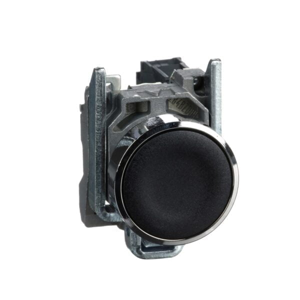 XB4BA21. PULSADOR METALICO RASANTE NEGRO