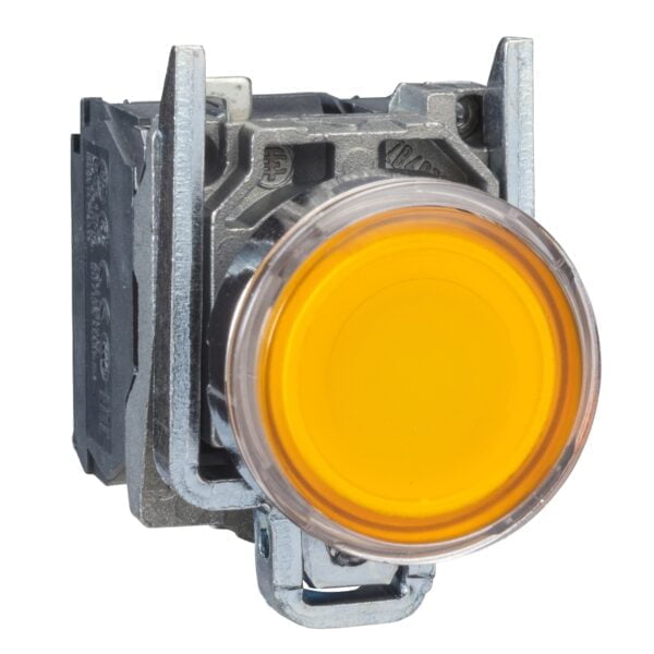 XB4BW35G5. PULSADOR METALICO LUMINOSO RASANTE AMARILLO 120V