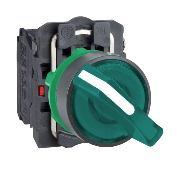 XB5AK123B5. SELECTOR PLASTICO LUMINOSO MANETA CORTA VERDE