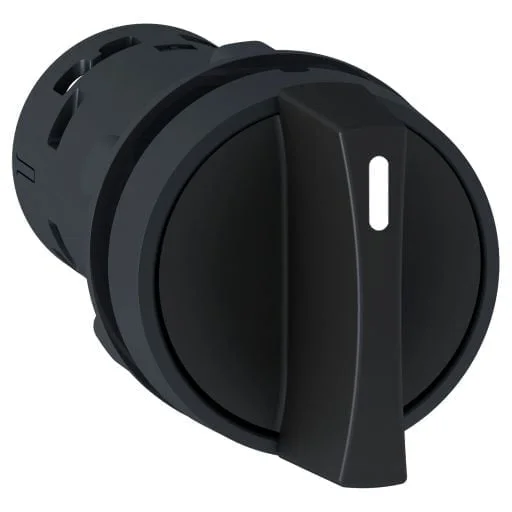 XB7ND21. SELECTOR PLASTICO NEGRO MANETA CORTA