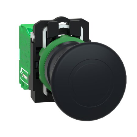ZB5RTC2, PULSADOR DE EMERGENCIA PLASTICO INALAMBRICO NEGRO TIPO HONGO, CABEZAL 40MM, DIAM. 22MM, C/ TRANSMISOR