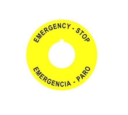 10077414. APE-03-ENG-SPA – PLACA DE EMERGENCIA