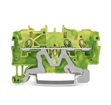 2000-1307, BORNERA DE PASO 1MM2, SECCION(0.5-1)MM2/(20-18)AWG CONEX. PUSH-IN CAGE CLAMP, VERDE/AMARILLO