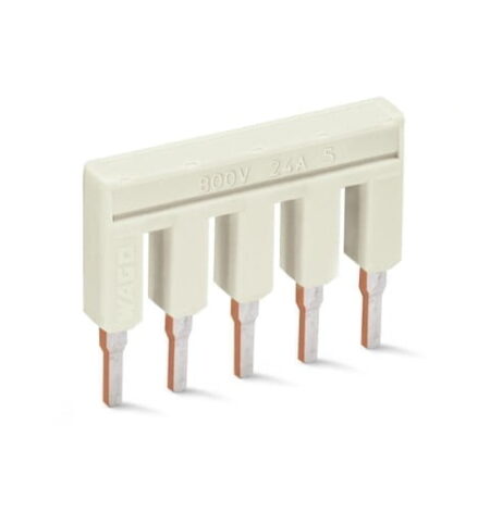 2002-405, PEINE DE PUENTE 5 POLOS 25A 800V, GRIS CLARO