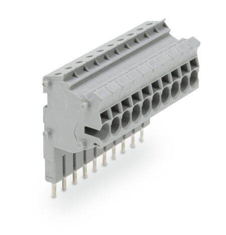 2002-560, CONECTOR MODULAR TOPJOBS, P/ CONTACTO DE PUENTE, 10 POLOS SECCION 2.5MM2, GRIS