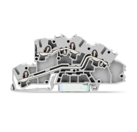 2003-7642, BORNERA DE PASO 2.5MM2, MULTI PISO, SECCION(1-2.5)MM2/(18-14)AWG, CONEX. CAGE CLAMP, GRIS