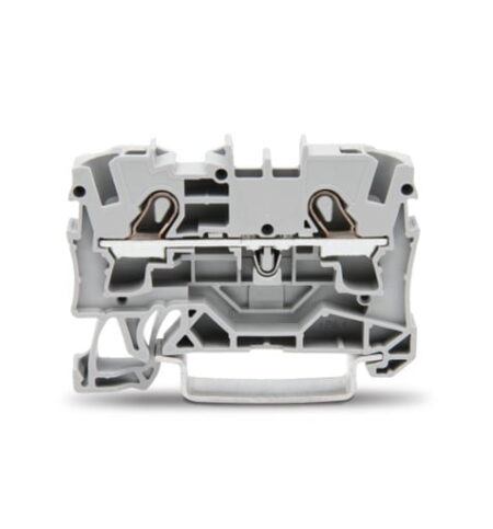 2004-1201, BORNERA DE PASO 4MM2, SECCION(1.5-4)MM2/(18-12)AWG, 41A 800V, CONEX. PUSH-IN CAGE CLAMP, GRIS