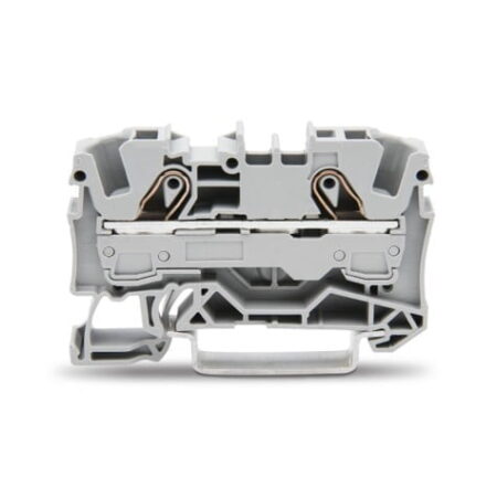 2006-1201, BORNERA DE PASO 6MM2, SECCION(2.5-6)MM2/(16-10)AWG, 41A 800V, CONEX. PUSH-IN CAGE CLAMP, GRIS