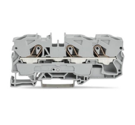 2006-1301, BORNERA DE PASO 6MM2, SECCION(2,5-6)MM2/(14-10)AWG, 30A 800V, CONEX. PUSH-IN CAGE CLAMP, GRIS