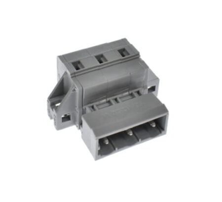 231-603, CONECTOR MACHO 3 POLOS DE 5MM, SECCION (0.08-2.5)MM2/(28-12)AWG, 15A 600VAC, CONEX. CAGE CLAMP, GRIS