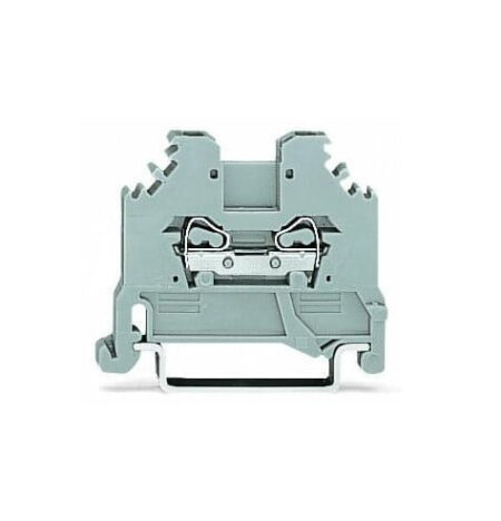 279-101, BORNERA DE PASO 1.5MM2, SECCION (0.08-1.5)MM2/(28-16)AWG, 18A 800V, CONEX. CAGE CLAMP, GRIS