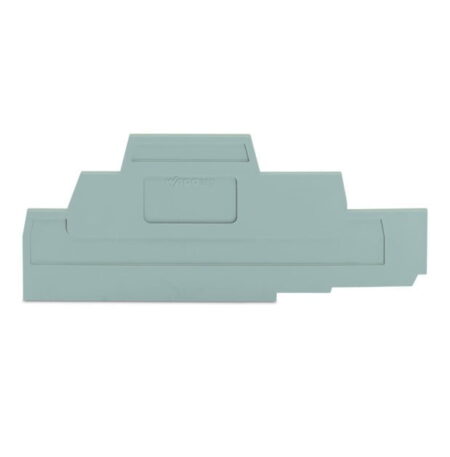 280-305, TAPA FINAL ESPESOR 2.5MM, P/ BORNERA 2.5MM2 GRIS