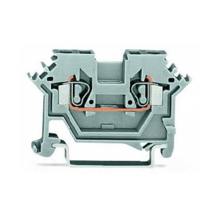 280-601, BORNERA DE PASO 2.5MM2, SECCION (0.08-2.5)MM2/(28-12)AWG, 24A 800V, CONEX. CAGE CLAMP, GRIS