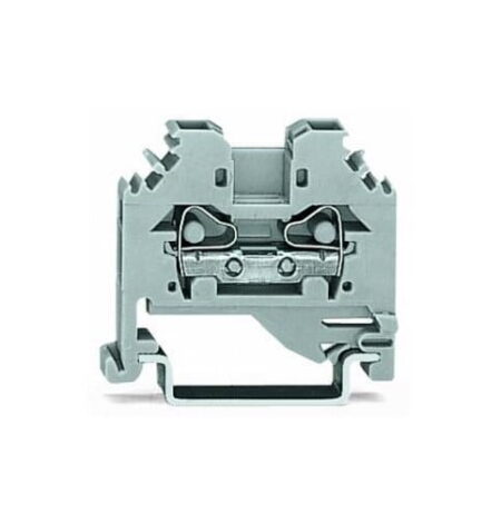 281-101, BORNERA DE PASO 4MM2, SECCION (0.08-4)MM2/(28-12)AWG, 32A 800V, CONEX. CAGE CLAMP, GRIS