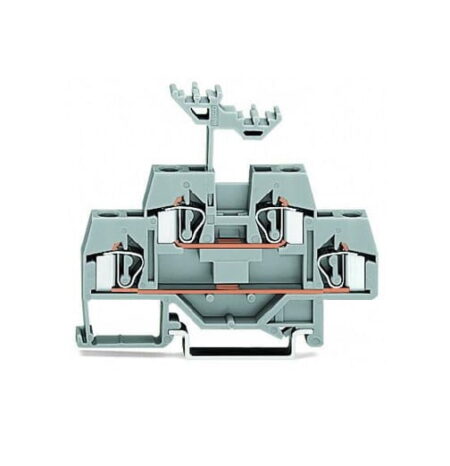 281-620, BORNERA DE PASO 4MM2, 2 PISOS, SECCION (0.08-4)MM2/(28-12)AWG, 26A 500V, CONEX. CAGE CLAMP, GRIS
