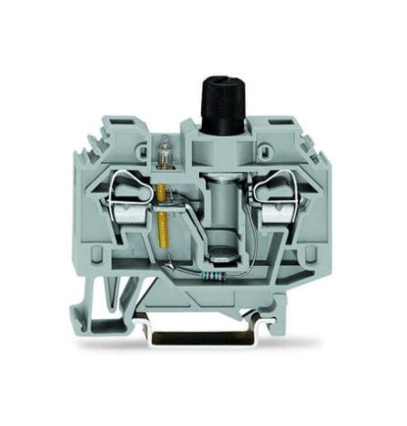 282-128/281-418, BORNERA C/ PORTAFUSIBLE SECCION (0.08-6)MM2/(24-10)AWG CONEX. CAGE CLAMP