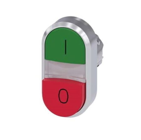 3SU1050-3BB42-0AK0, PULSADOR DOBLE SALIENTE MODULAR, ROJO-VERDE, PLASTICO, 22MM