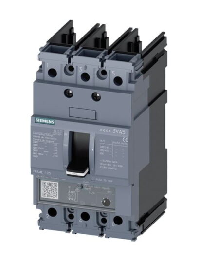 3VA5160-6EF31-0AA0, INT. CAJA MOLDEADA 3VA5 TRIF. REGULABLE 48-60A 100KA/240VAC, 65KA/480VAC