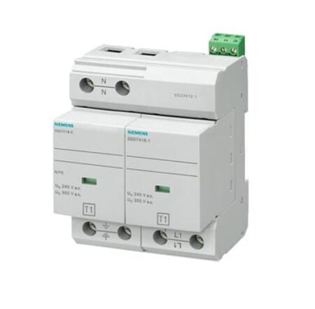 5SD7412-1, SUPRESOR DE SOBRETENSION 1P+N / TN-C TT, PARARRAYO 25KA/240VAC, TIPO 1 5SD7412-1, SUPRESOR DE SOBRETENSION 1P+N / TN-C TT, PARARRAYO 25KA/240VAC, TIPO 1