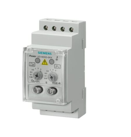 5SV8000-6KK, RELE DE MONITOREO DE CORRIENTE DIFERENCIAL ANALOGICO, 1 CANAL, TIPO A, IDN 0.03A 5A 0.02 5SEG
