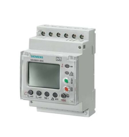 5SV8001-6KK, RELE DE MONITOREO DE CORRIENTE DIFERENCIAL DIGITAL, 1 CANAL, TIPO A, IDN 0.03A 5A 0.02 10SEG