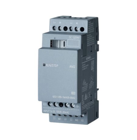 6ED1055-1MA00-0BA2, LOGO! AM2 – MODULO DE EXPANSION ANALOGICO 2AI 0-10V, 0/4MA-20MA / 0 AO, 12/24VDC 6ED1055-1MA00-0BA2, LOGO! AM2 – MODULO DE EXPANSION ANALOGICO 2AI 0-10V, 0/4MA-20MA / 0 AO, 12/24VDC