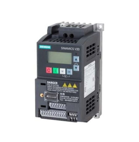 6SL3210-5BB13-7UV1, VARIADOR DE FRECUENCIA MONOFASICO SINAMICS V20, 0.5HP/0.37KW 2.3A, 200-240VAC, IP20