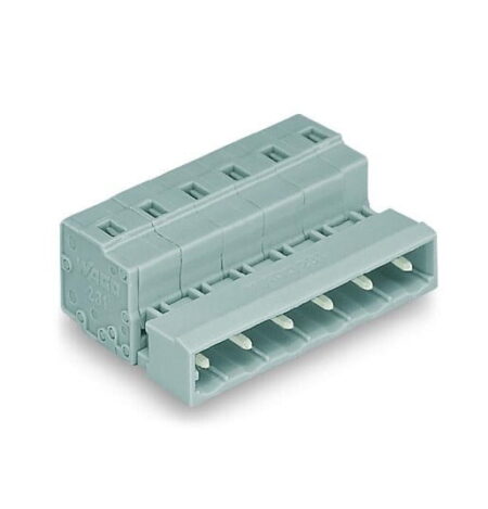 731-608, CONECTOR MACHO 8 POLOS DE 7.5MM, SECCIÓN (0.08-2.5)MM2/(28-12)AWG, 15A 600VAC, CONEX. CAGE CLAMP, GRIS