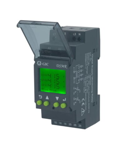DMS110, RELE MONITOREO DE FASE TRIFASICO, DIGITAL, Vmax, Vmin, 1NA/1NC, 145-500VAC