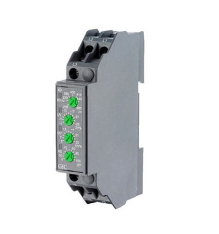 MG21DH, RELE MONITOREO DE FASE TRIFASICO, VMAX, VMIN, 1NA/1NC, 208-480VAC