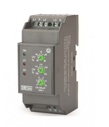 MGH3BF, RELE MONITOREO DE FASE TRIFASICO, VMAX, VMIN, 2NA/2NC, 220VAC