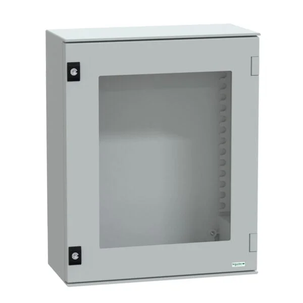 NSYPLM54TG. TABLERO POLIESTER ADOSABLE PUERTA TRANSPARENTE