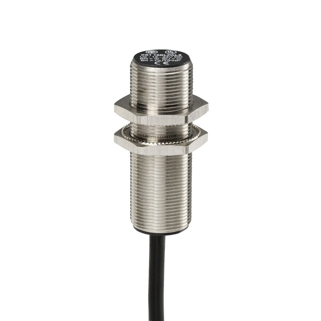 XS118BHNBL2. SENSOR INDUCTIVO RASANTE METALICO M18