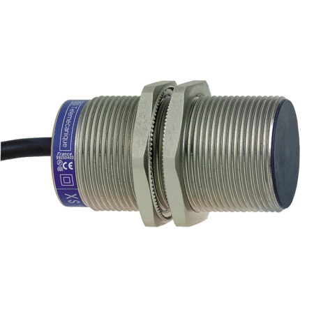 XS1M30MA250, SENSOR INDUCTIVO RASANTE METALICO M30, ALC. 10MM, RELE NA, 2 HILOS, 24-210VDC/24-240VAC/VDC, CABLE 2MT, IP68