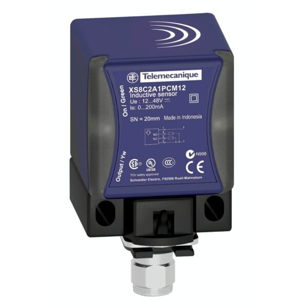XS8C2A1PCM12. SENSOR INDUCTIVO CUADRADO PLASTICO