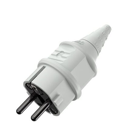 10749, ENCHUFE INDUSTRIAL SCHUKO 16A 2P+T 230V, COLOR GRIS, IP44
